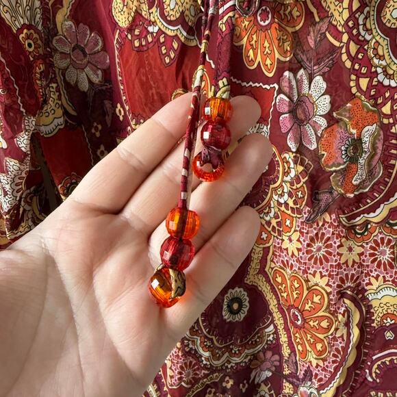 Vintage groovy burgundy top - Picture 4 of 6